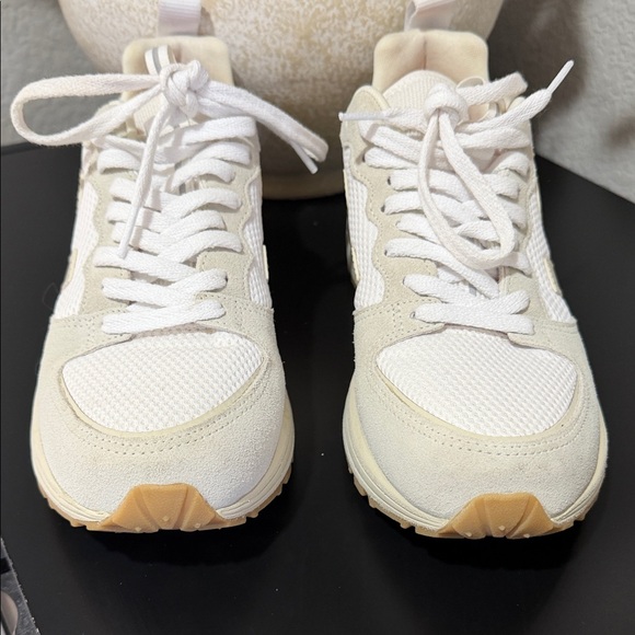 Veja Women's White and Tan Sneakers - Picture 3 of 15